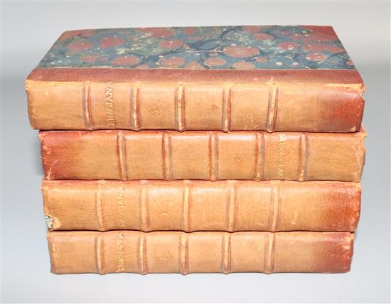 Menagiana, 4 vols, ¼ calf, octavo, 1715
